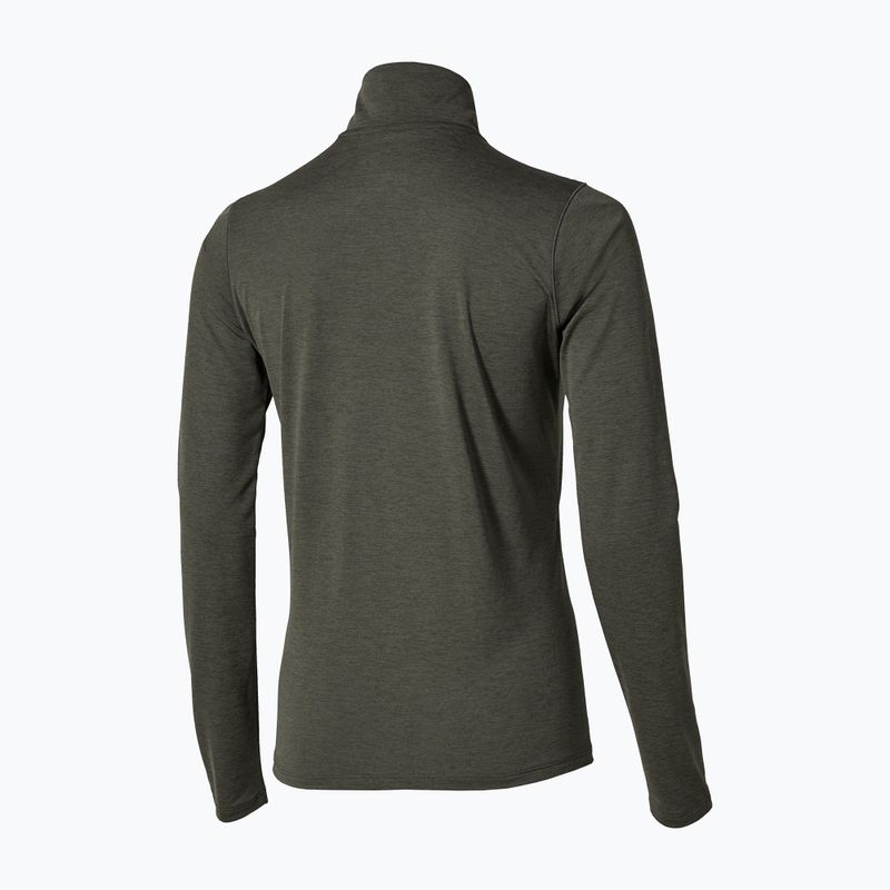 Női futópulóver Mizuno Core Impulse Half Zip Long Sleeve Tee forest night 2