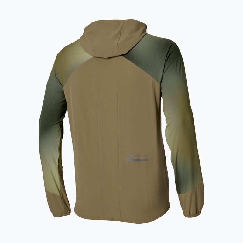 Férfi futókabát Mizuno Active Alpha Hooded Jacket martini olive 2