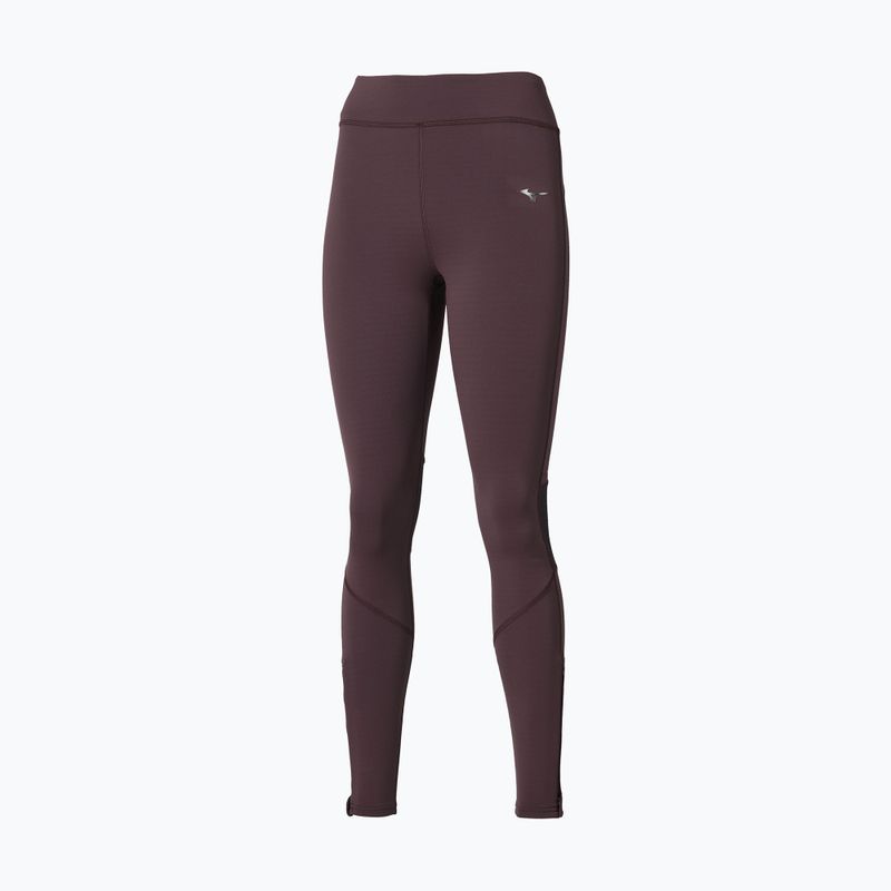 Női futóleggingsek Mizuno Active Warmalite Long Tight raisin