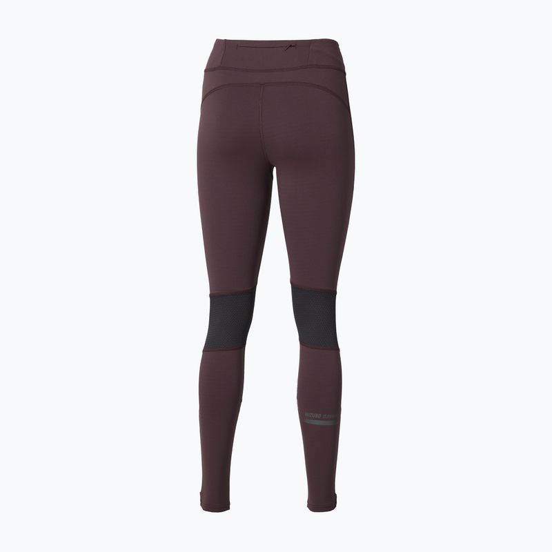 Női futóleggingsek Mizuno Active Warmalite Long Tight raisin 2