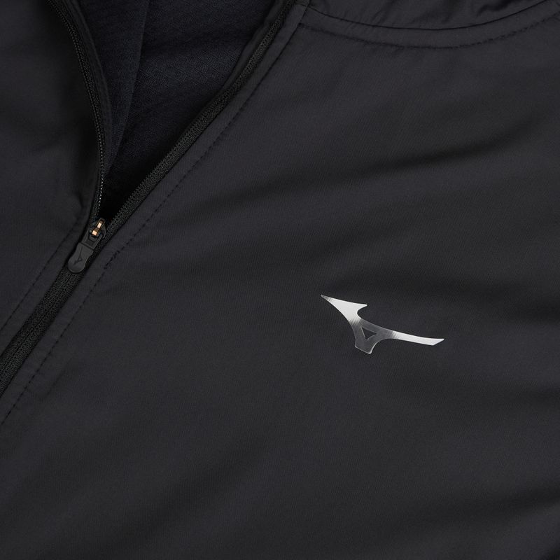 Férfi futókabát Mizuno Active Warmalite Hybrid Full Zip Hooded Long Sleeve Top black 3