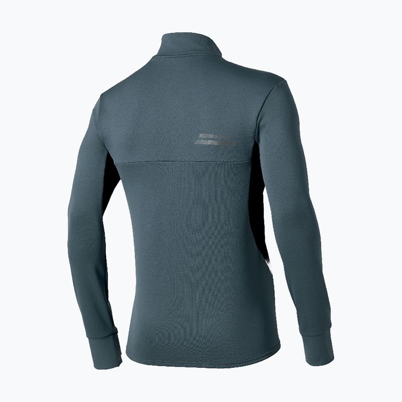 Férfi futópulóver Mizuno Active Warmalite Half Zip Long Sleeve Top dark slate 2