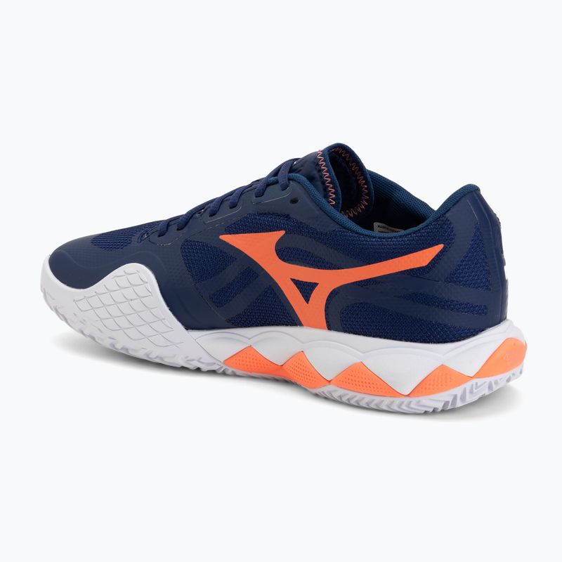 Férfi teniszcipő Mizuno Wave Enforce Tour 2 CC beacon blue/white/lava orange 3