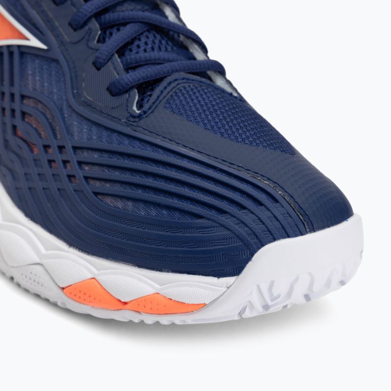 Férfi teniszcipő Mizuno Wave Enforce Tour 2 CC beacon blue/white/lava orange 7