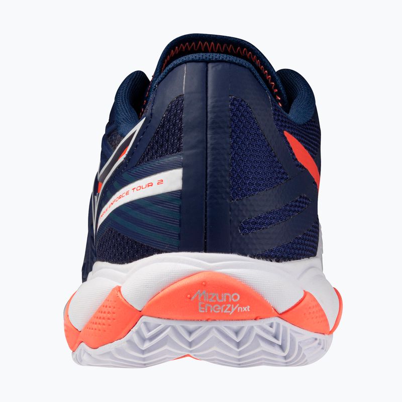 Férfi teniszcipő Mizuno Wave Enforce Tour 2 CC beacon blue/white/lava orange 10
