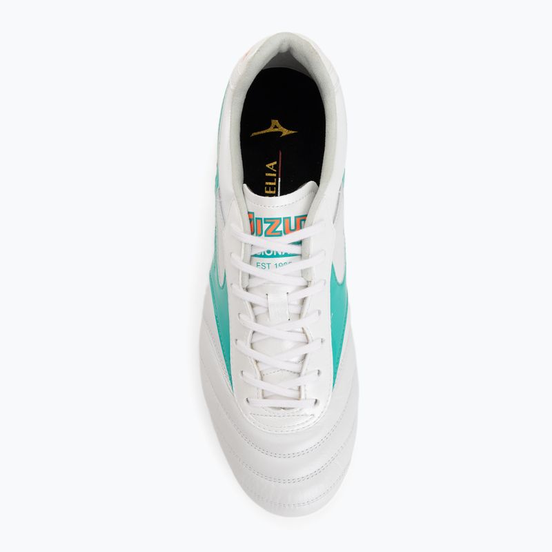 Futballcipő Mizuno Morelia II Elite FG white/arcadia/lava orange 5