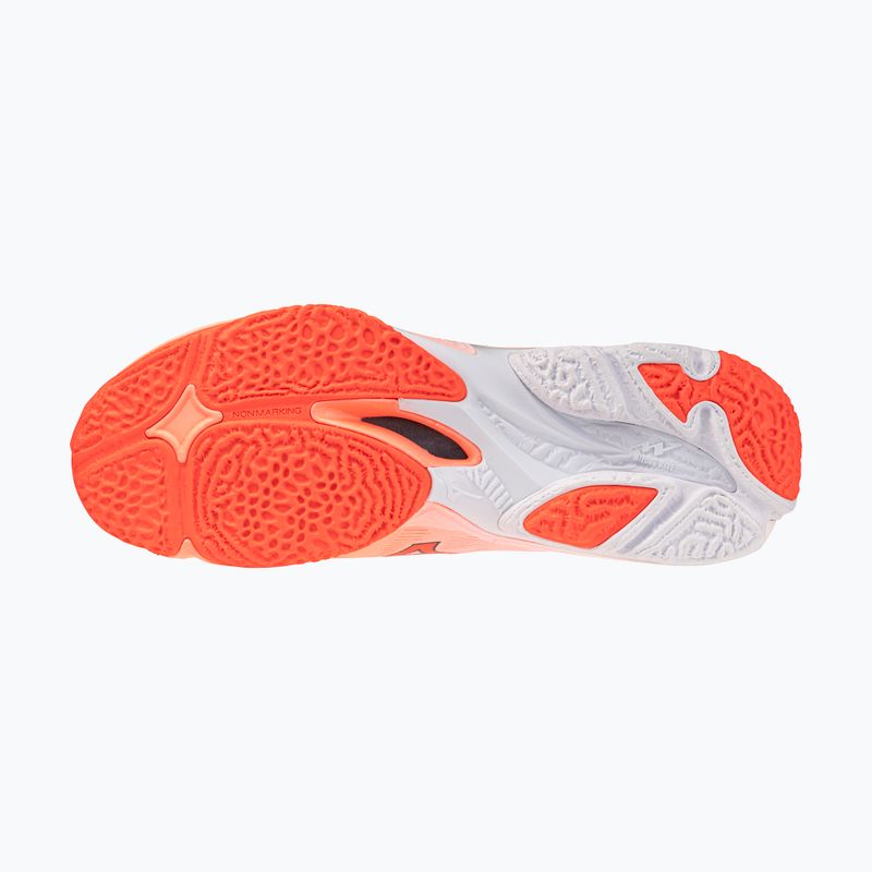 Röplabda cipő Mizuno Wave Lightning Elite Mid Flamingo Coral/Lava Orange/White 4