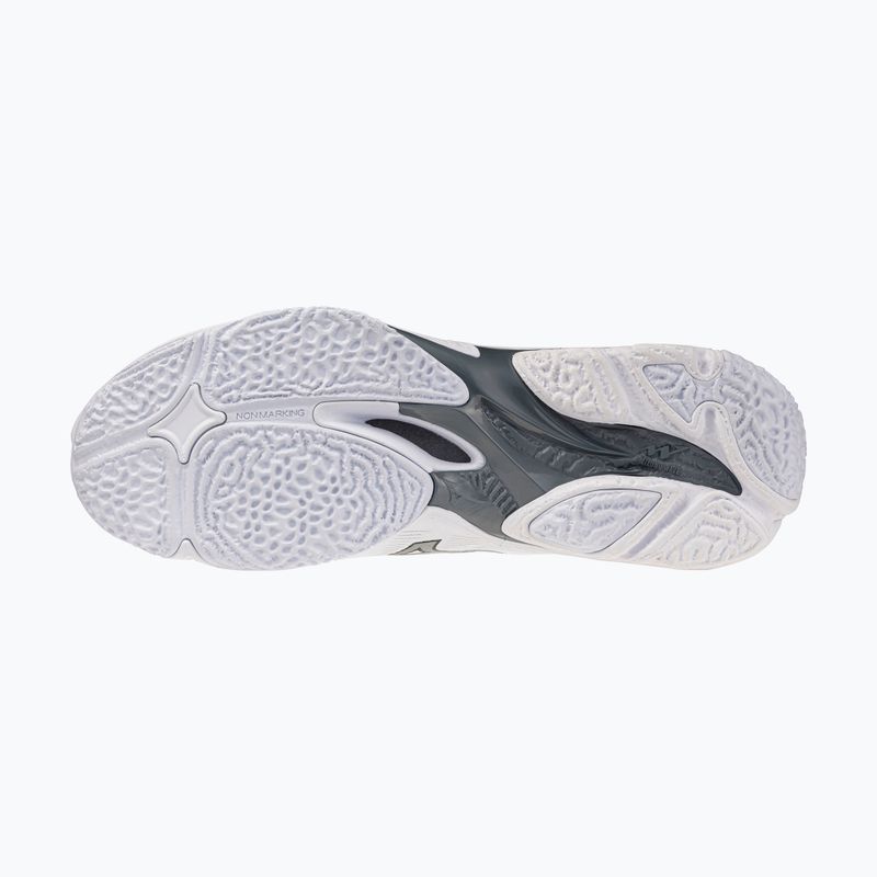 Röplabda cipő Mizuno Wave Lightning Elite Mid White/Ultimate Gray/Black 4