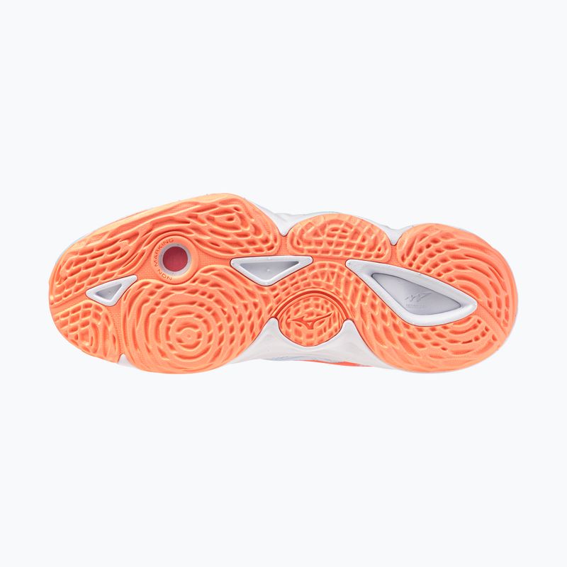 Női röplabda cipő Mizuno Wave Momentum Elite blue finch/white/lava orange 4