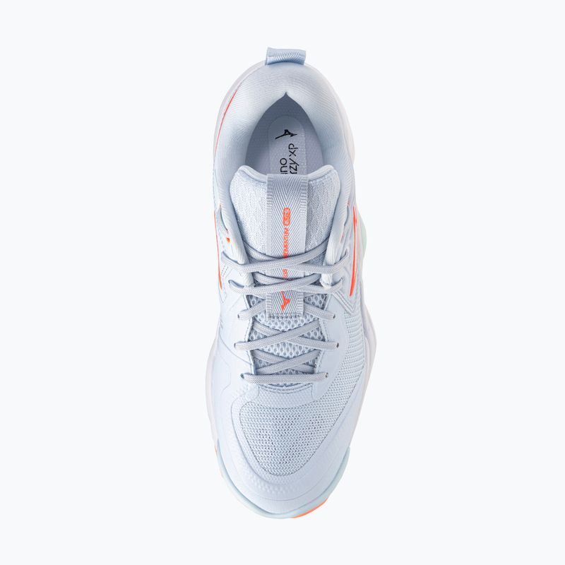 Női röplabda cipő Mizuno Wave Momentum Elite blue finch/white/lava orange 5