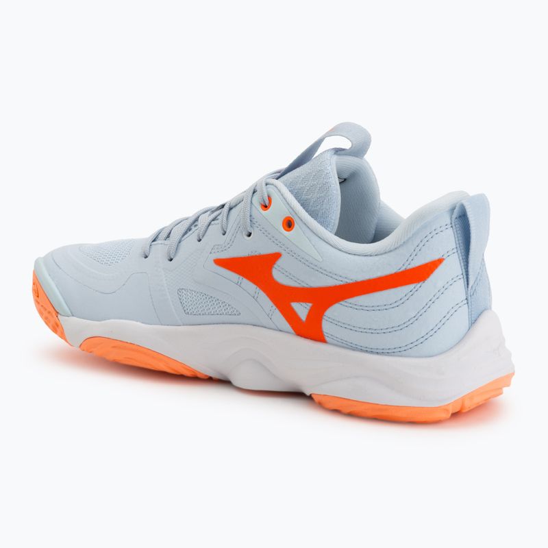 Női röplabda cipő Mizuno Wave Momentum Elite blue finch/white/lava orange 3
