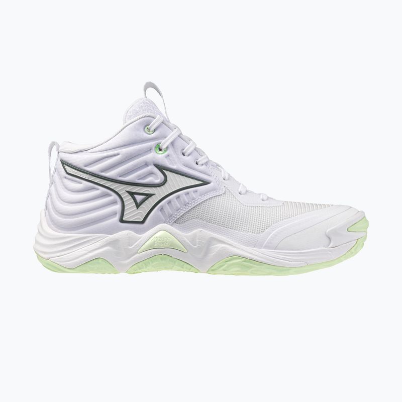 Női röplabda cipő Mizuno Wave Momentum Elite Mid white/balsam green/ambrosia