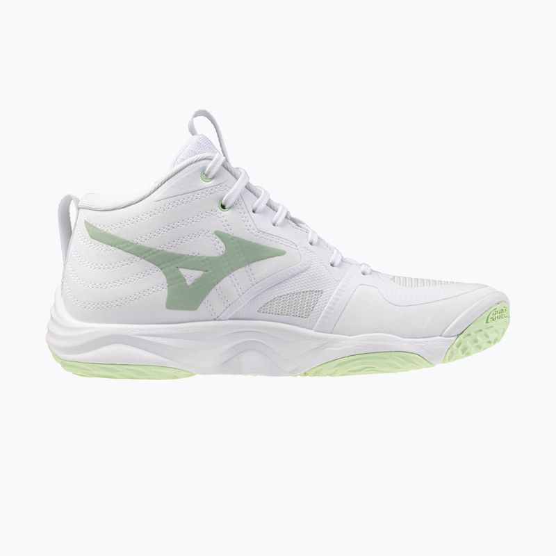 Női röplabda cipő Mizuno Wave Momentum Elite Mid white/balsam green/ambrosia 2