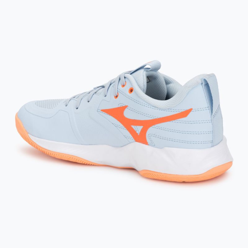 Női röplabda cipő Mizuno Wave Momentum Pro blue finch/lava orange/flamingo coral 3