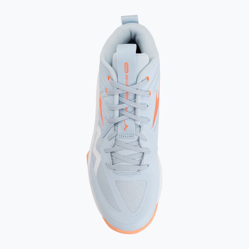 Női röplabda cipő Mizuno Wave Momentum Pro Mid blue finch/lava orange/flamingo coral 5