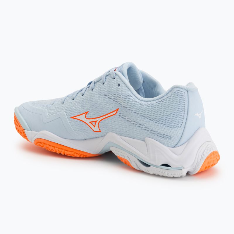 Női röplabda cipő Mizuno Wave Lightning Elite blue finch/white/lava orange 3