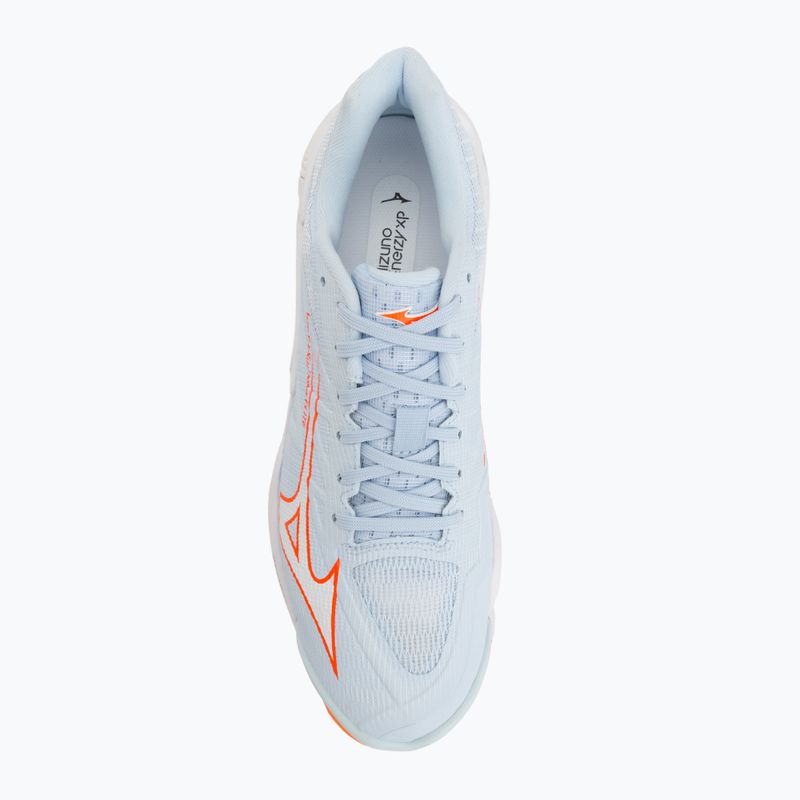 Női röplabda cipő Mizuno Wave Lightning Elite blue finch/white/lava orange 5