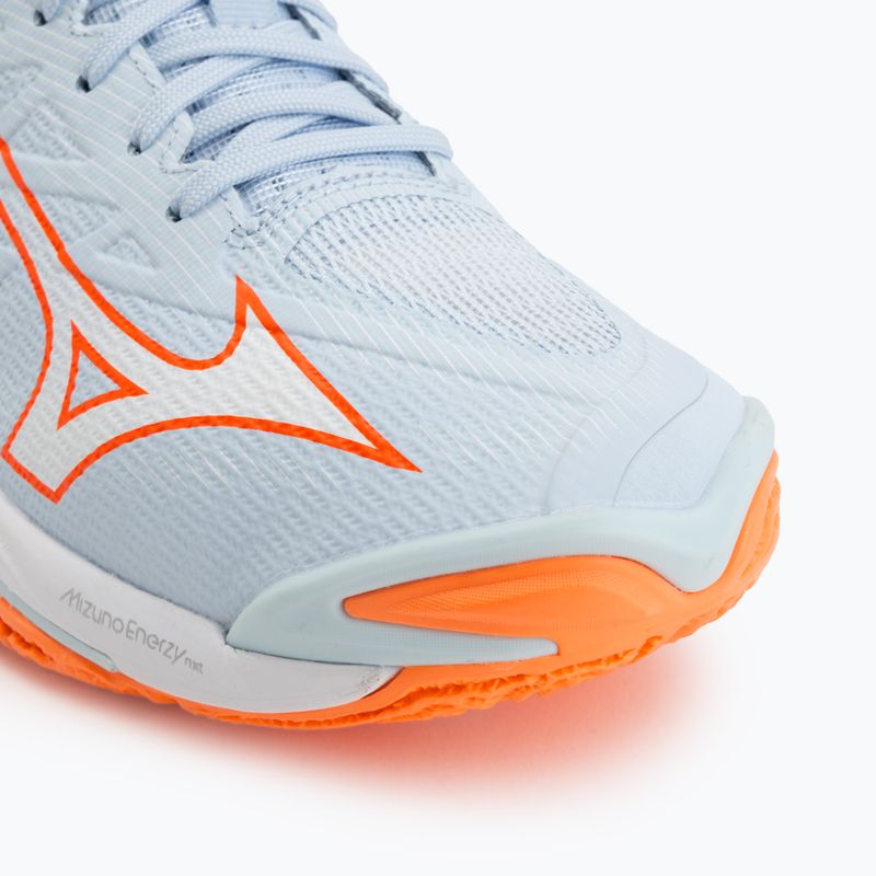 Női röplabda cipő Mizuno Wave Lightning Elite blue finch/white/lava orange 7