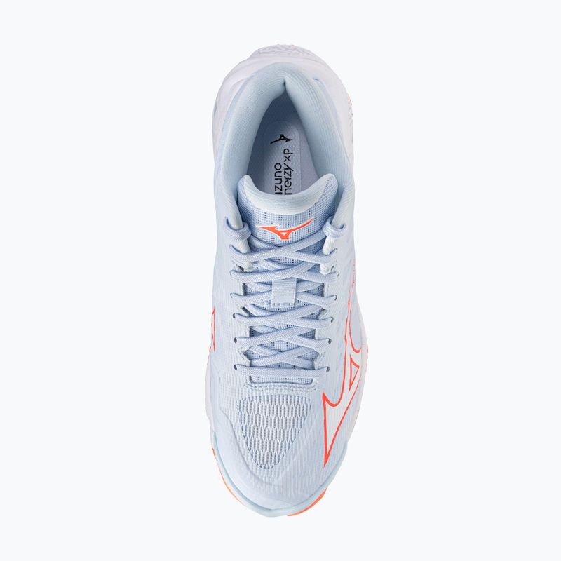 Női röplabda cipő Mizuno Wave Lightning Elite Mid blue finch/whitelava orange 5