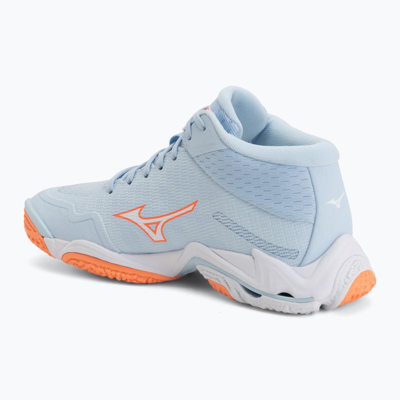 Női röplabda cipő Mizuno Wave Lightning Elite Mid blue finch/whitelava orange 3