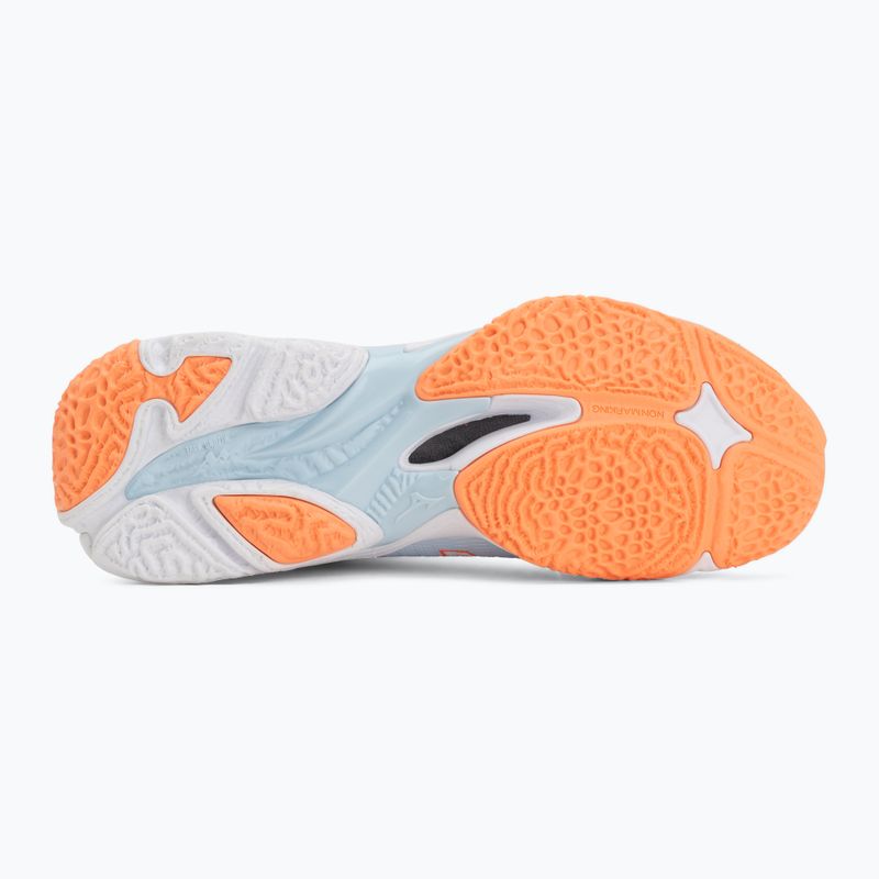 Női röplabda cipő Mizuno Wave Lightning Elite Mid blue finch/whitelava orange 4