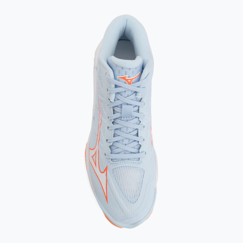 Női röplabda cipő Mizuno Wave Lightning Elite Mid blue finch/whitelava orange 5