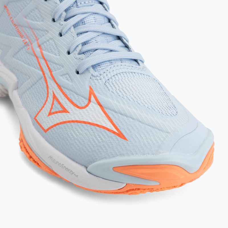 Női röplabda cipő Mizuno Wave Lightning Elite Mid blue finch/whitelava orange 7