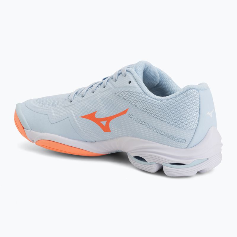 Női röplabda cipő Mizuno Wave Lightning Pro blue finch/lava orange/flamingo coral 3