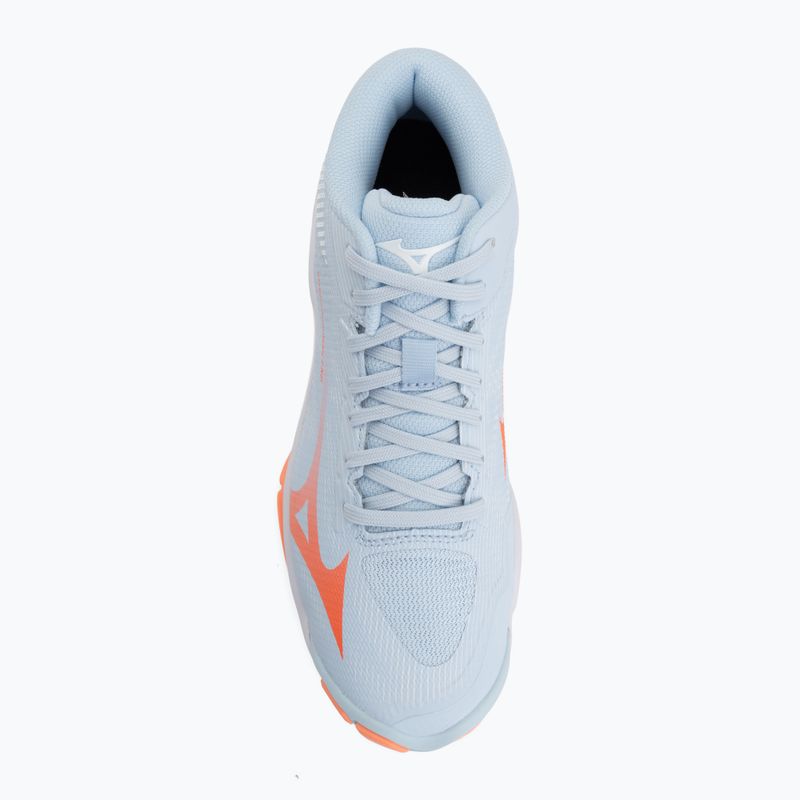 Női röplabda cipő Mizuno Wave Lightning Pro Mid blue finch/lava orange/flamingo coral 5