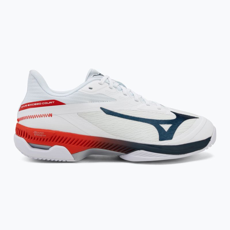 Férfi teniszcipő Mizuno Wave Exceed Court AC white/insignia blue/orange 2