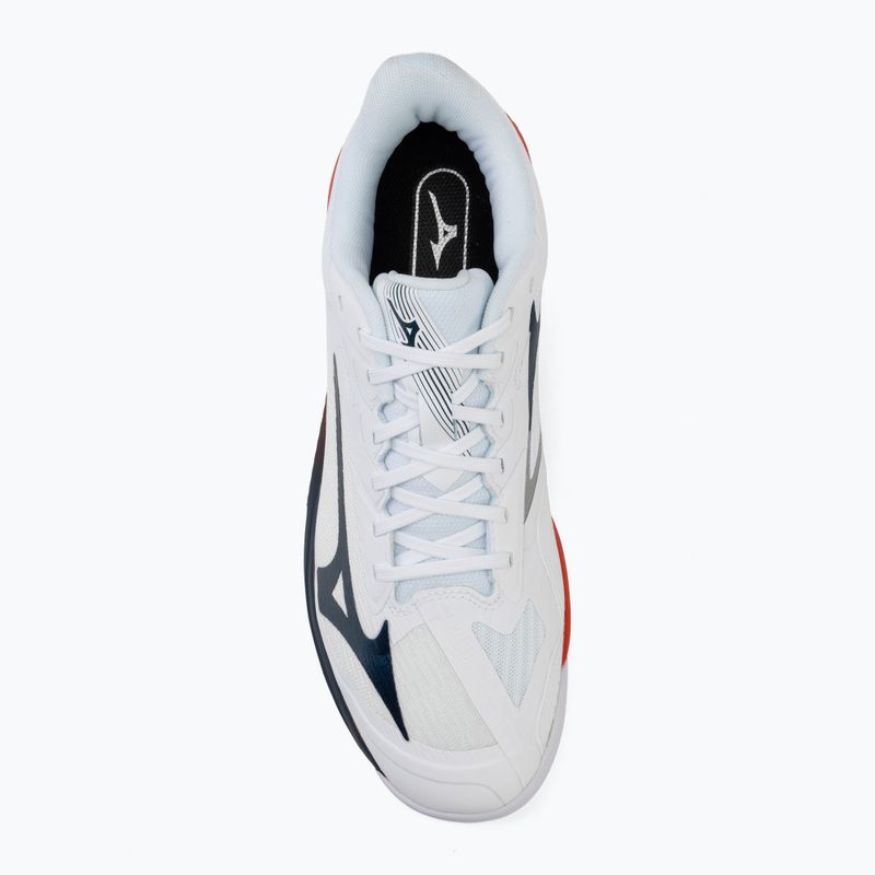 Férfi teniszcipő Mizuno Wave Exceed Court AC white/insignia blue/orange 5