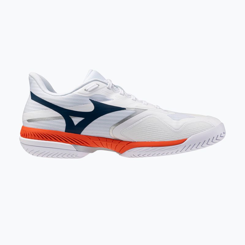 Férfi teniszcipő Mizuno Wave Exceed Court AC white/insignia blue/orange 2