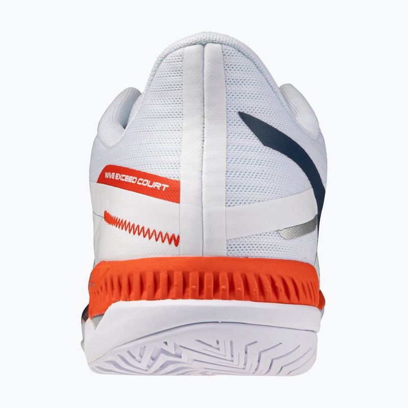 Férfi teniszcipő Mizuno Wave Exceed Court AC white/insignia blue/orange 3