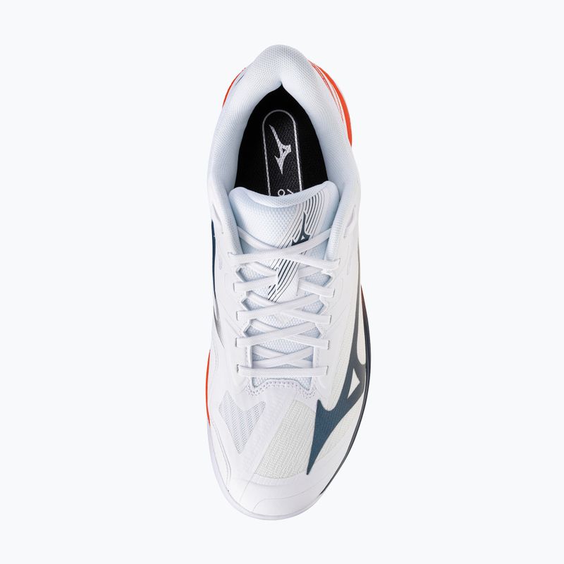 Férfi teniszcipő Mizuno Wave Exceed Court AC white/insignia blue/orange 5