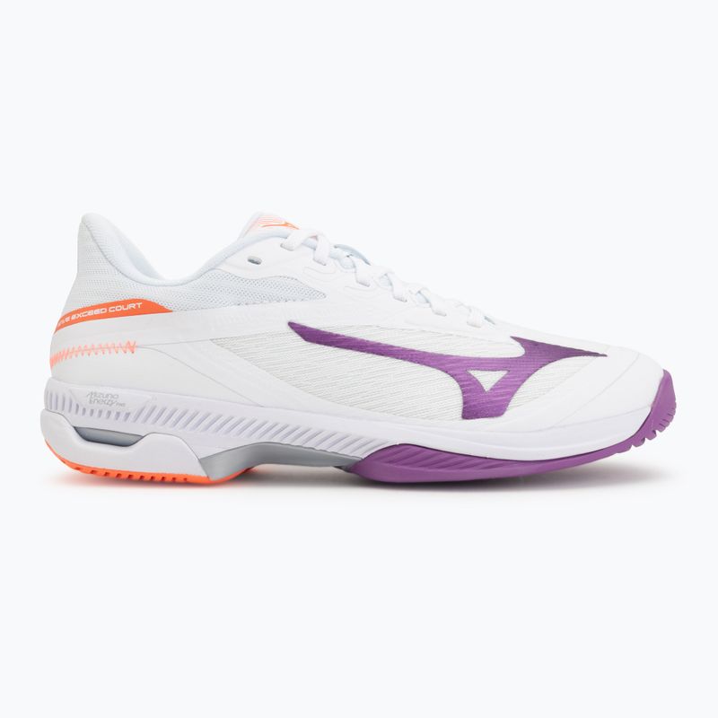 Női teniszcipő Mizuno Wave Exceed Court AC white/dahlia/lava orange 2