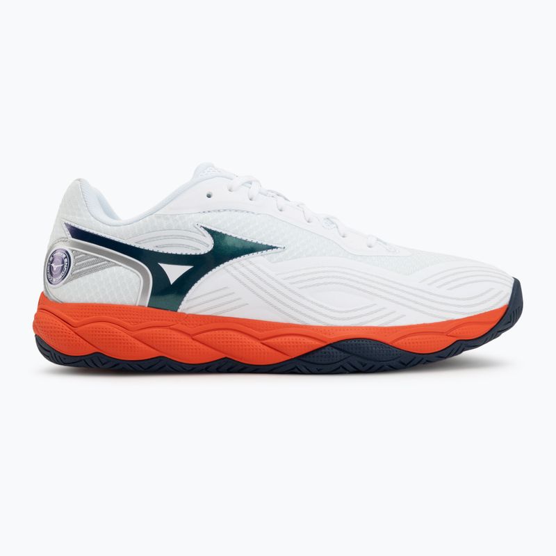Férfi teniszcipő Mizuno Wave Enforce Court 2 AC white/insignia blue/orange 2