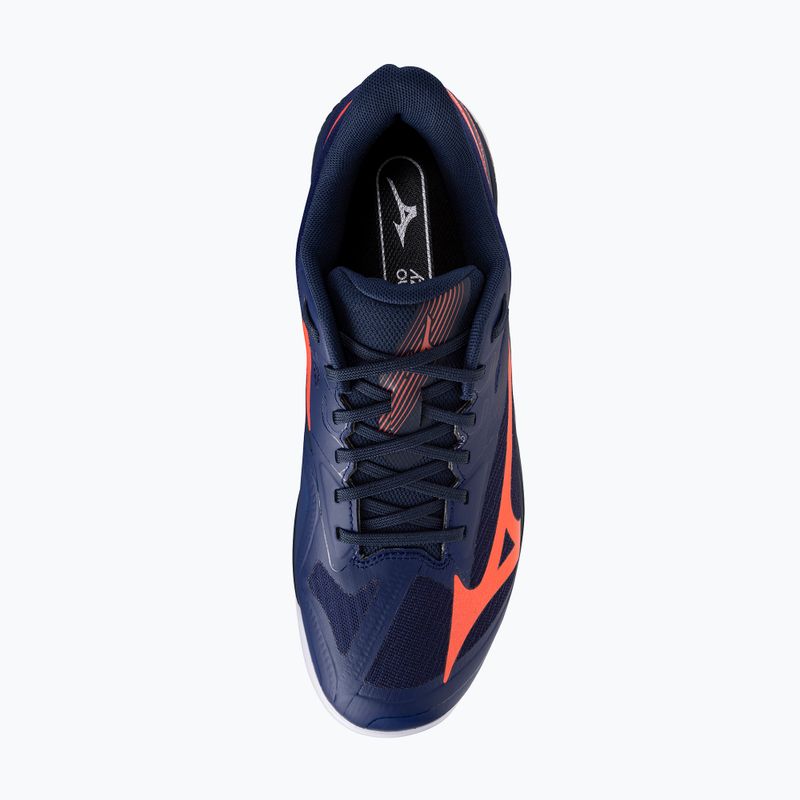 Férfi teniszcipő Mizuno Wave Exceed Court CC beacon blue/lava orange/white 5