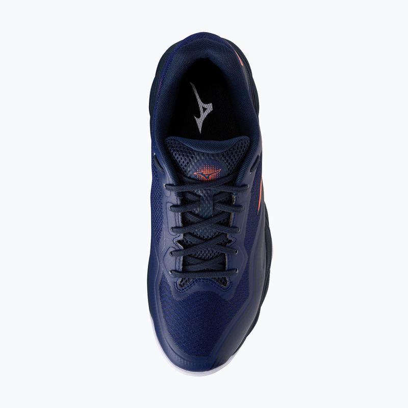 Férfi teniszcipő Mizuno Wave Enforce Court 2 CC beacon blue/lava orange/white 5
