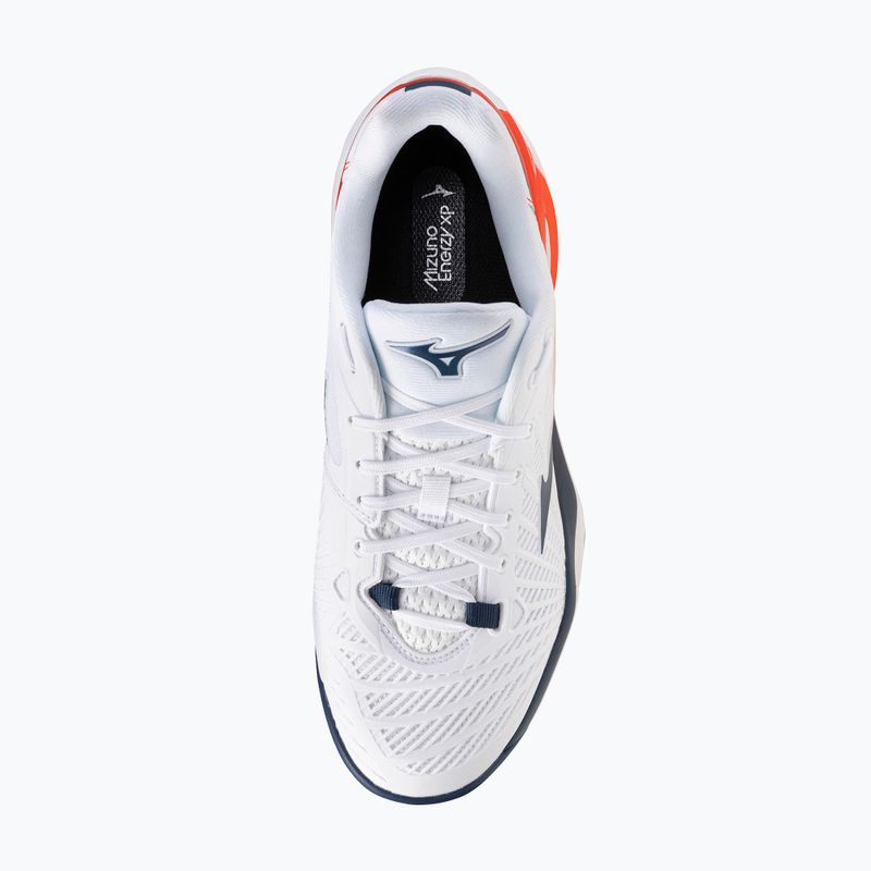 Férfi teniszcipő Mizuno Neo Ace CC white/insignia blue/orange 5