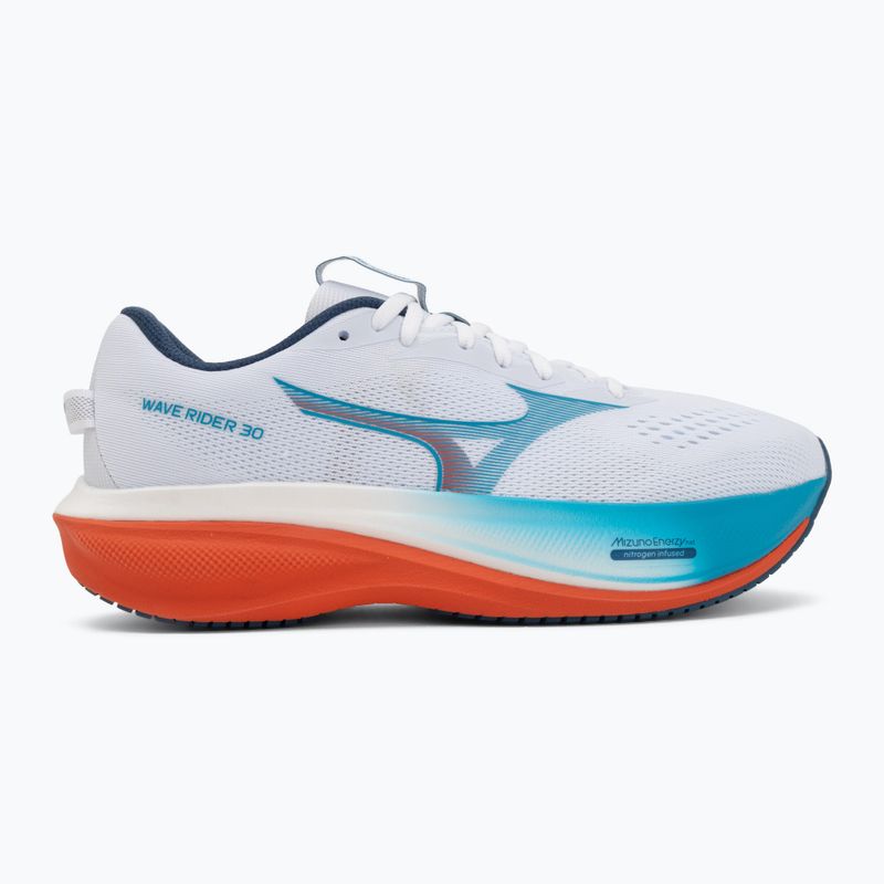 Férfi futócipők Mizuno Wave Rider 30 white/blue jewel/orange 2