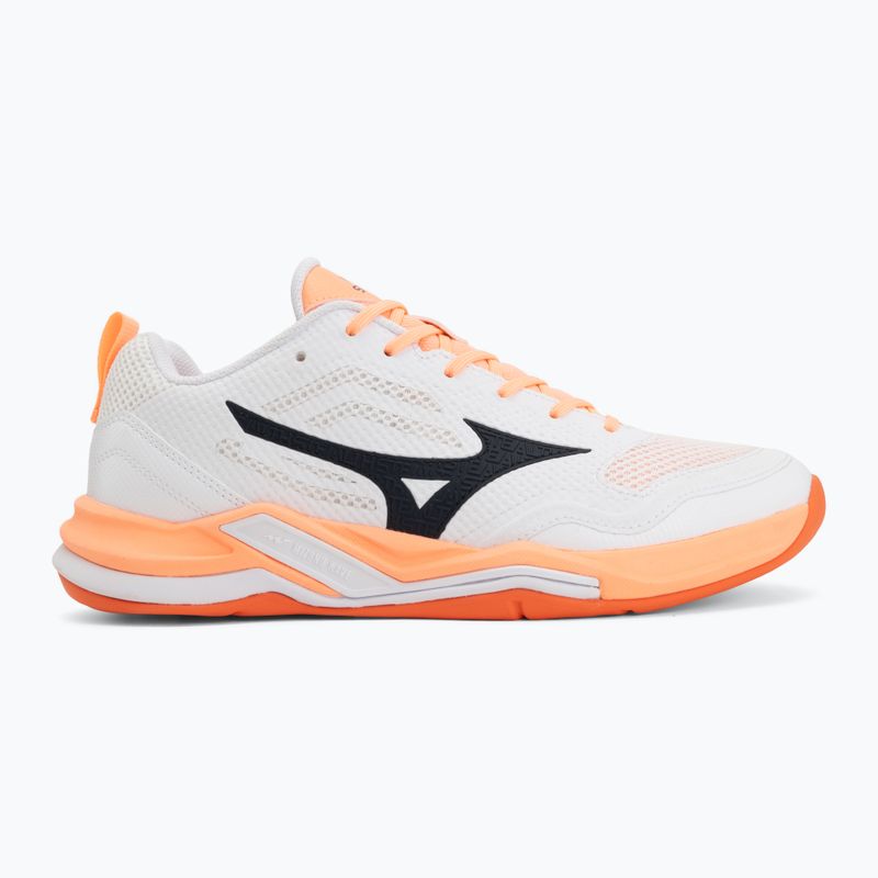 Kézilabda cipő Mizuno Wave Stealth Pro white/black/flamingo coral 2