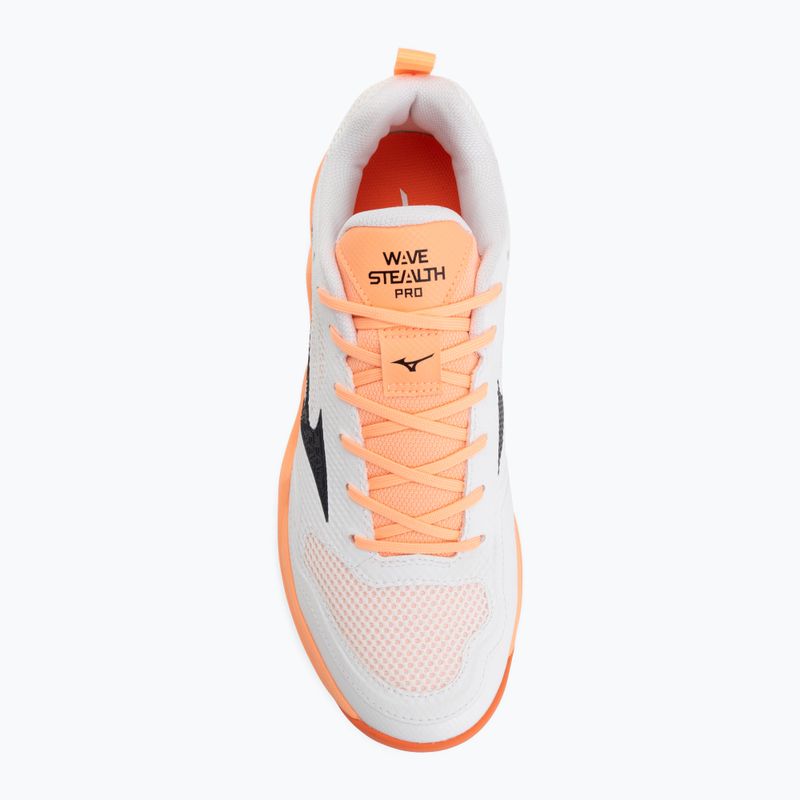 Kézilabda cipő Mizuno Wave Stealth Pro white/black/flamingo coral 5