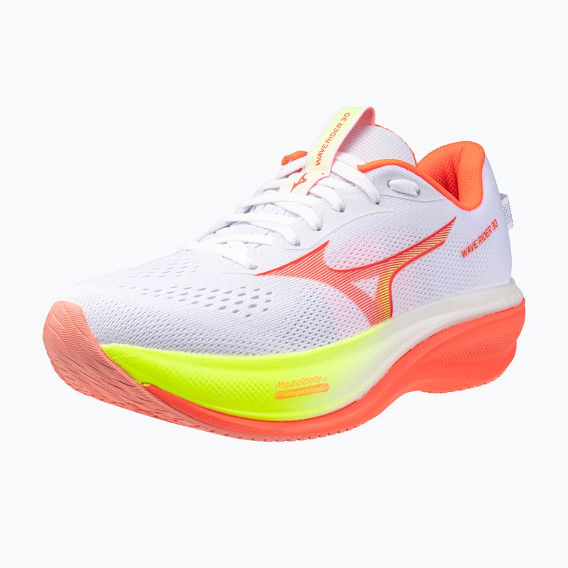 Női futócipők Mizuno Wave Rider 30 white/flamingo coral/lime pulp 3