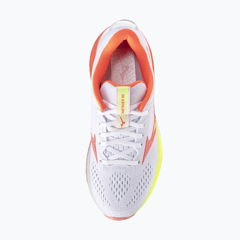 Női futócipők Mizuno Wave Rider 30 white/flamingo coral/lime pulp 7
