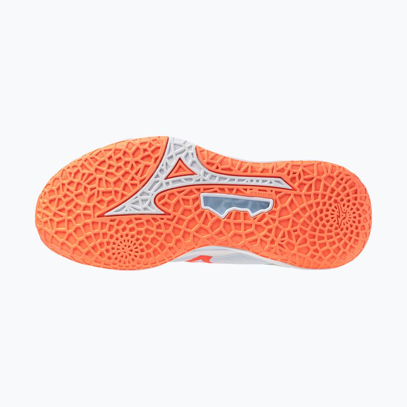 Női kézilabda cipő Mizuno Wave Stealth Neo 2.1 blue finch/lava orange/white 3