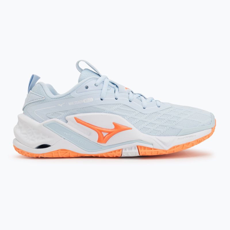 Női kézilabda cipő Mizuno Wave Stealth Neo 2.1 blue finch/lava orange/white 2