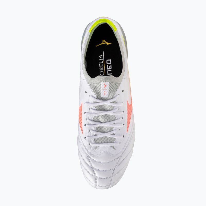 Futballcipő Mizuno Morelia Neo V β Pro AG white/lava orange/evening primrose 5