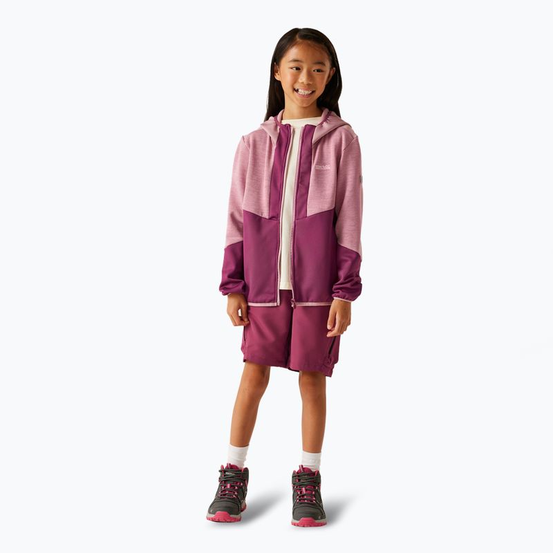 Gyermek fleece kapucnis pulóver REGATTA Dissolver X beaujolais/lilas 2