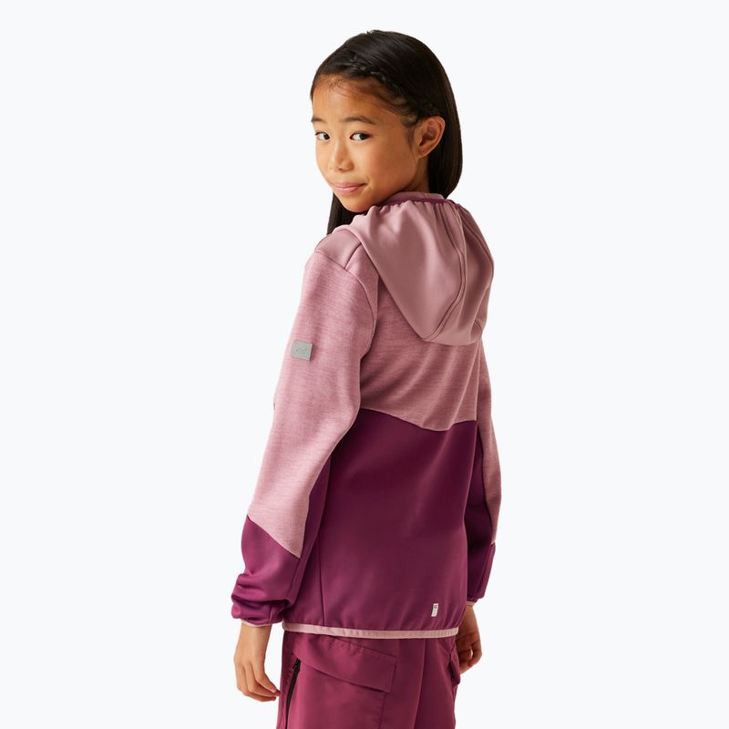 Gyermek fleece kapucnis pulóver REGATTA Dissolver X beaujolais/lilas 3