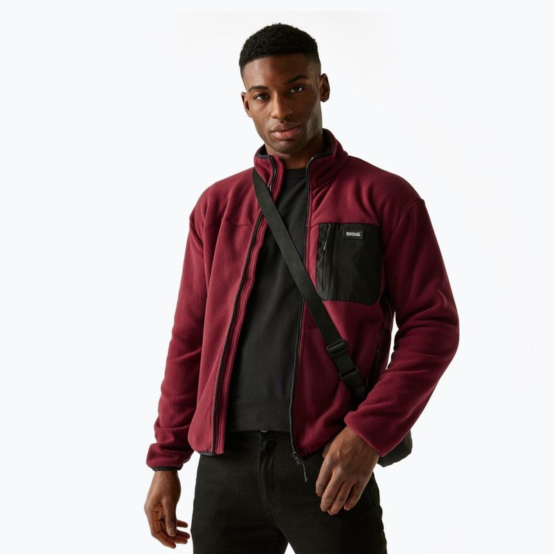 Férfi polár dzseki REGATTA Frankie Full Zip dark maroon 4
